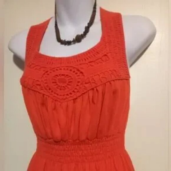 A-List Ladies Elegant Orange Sundress - Picture 3 of 10